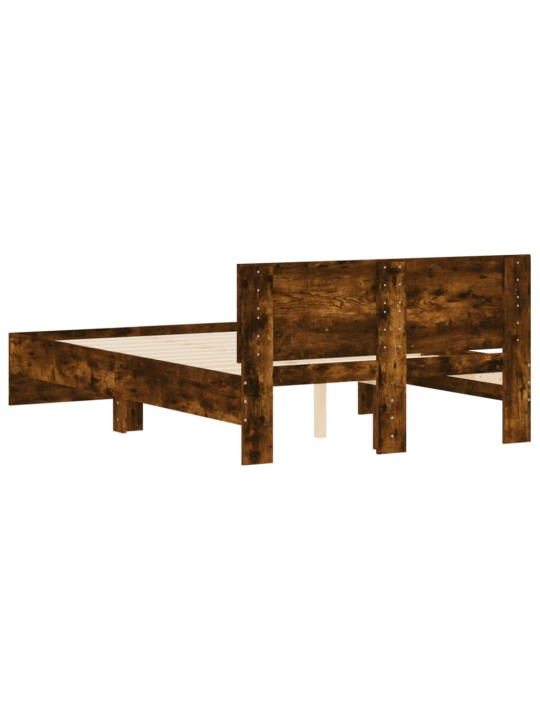 Gultas rāmis ar galvgali, ozolkoka krāsā, 135x190 cm