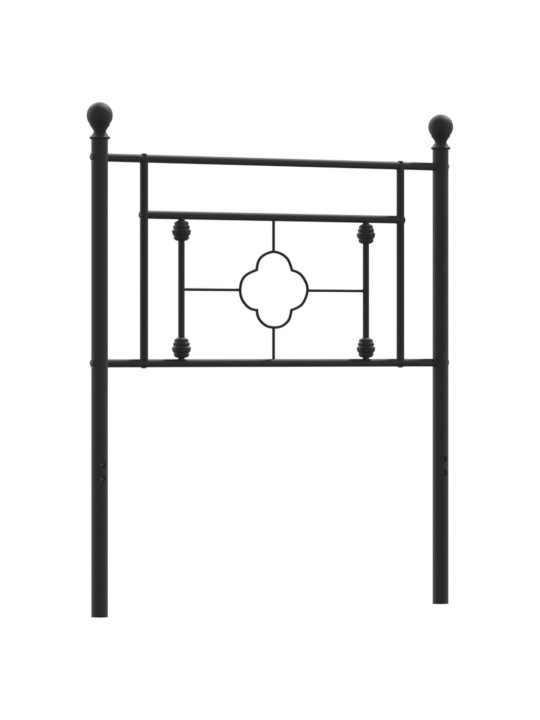 Gultas galvgalis, metāls, melns, 75 cm