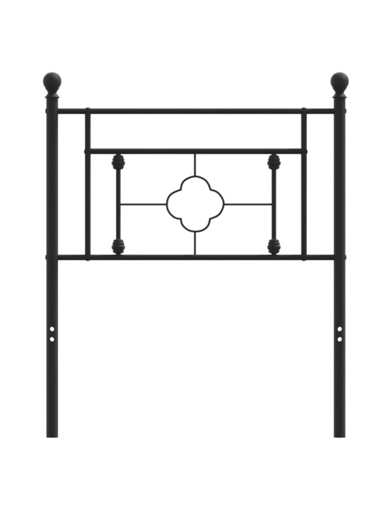 Gultas galvgalis, metāls, melns, 75 cm