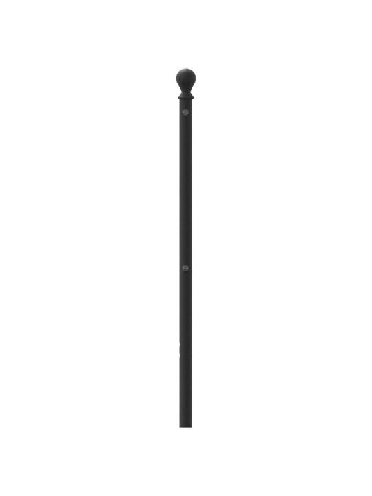 Gultas galvgalis, metāls, melns, 75 cm