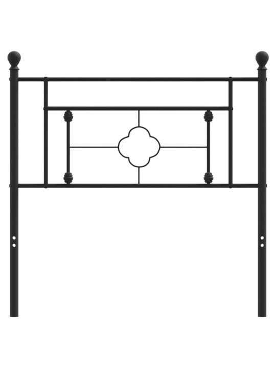 Gultas galvgalis, metāls, melns, 100 cm