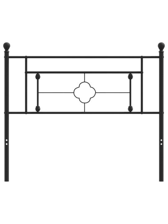 Gultas galvgalis, metāls, melns, 107 cm
