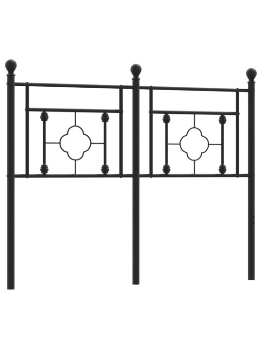 Gultas galvgalis, metāls, melns, 120 cm