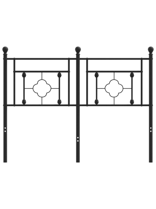 Gultas galvgalis, metāls, melns, 120 cm