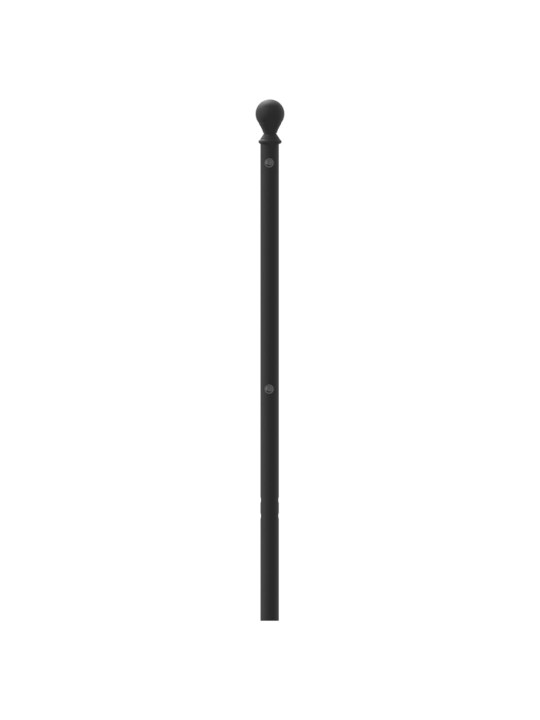 Gultas galvgalis, metāls, melns, 120 cm