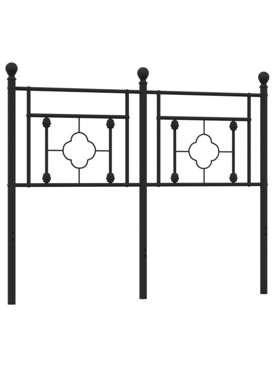 Gultas galvgalis, metāls, melns, 120 cm