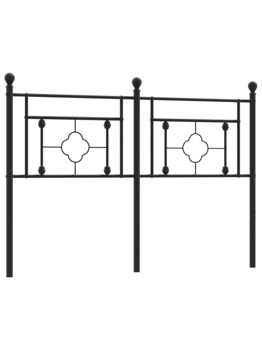 Gultas galvgalis, metāls, melns, 140 cm