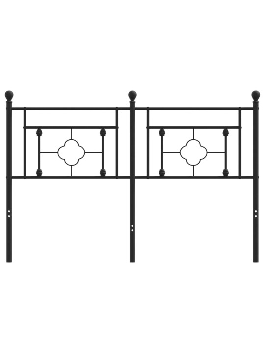 Gultas galvgalis, metāls, melns, 140 cm