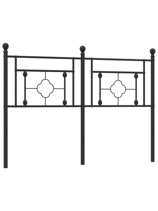 Gultas galvgalis, metāls, melns, 140 cm