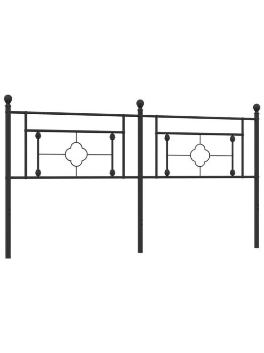 Gultas galvgalis, metāls, melns, 180 cm