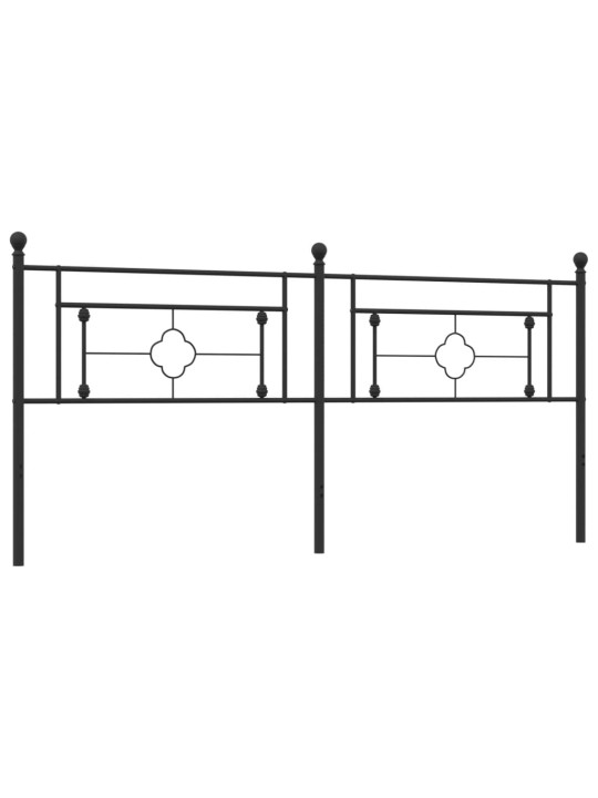 Gultas galvgalis, metāls, melns, 200 cm