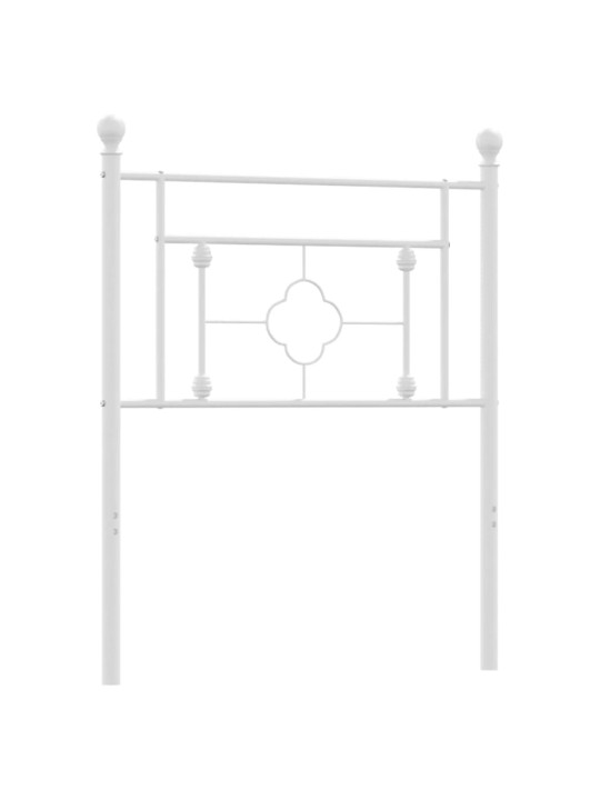 Gultas galvgalis, balts, metāls, 75 cm
