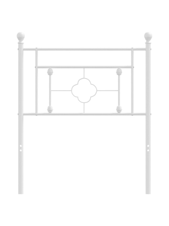 Gultas galvgalis, metāls, balts, 80 cm