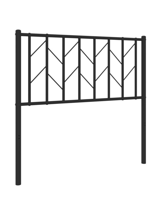 Gultas galvgalis, metāls, melns, 90 cm