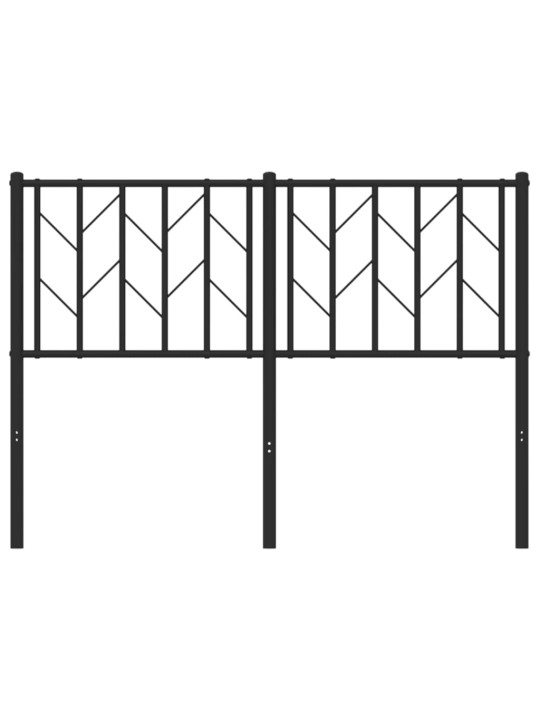 Gultas galvgalis, metāls, melns, 120 cm