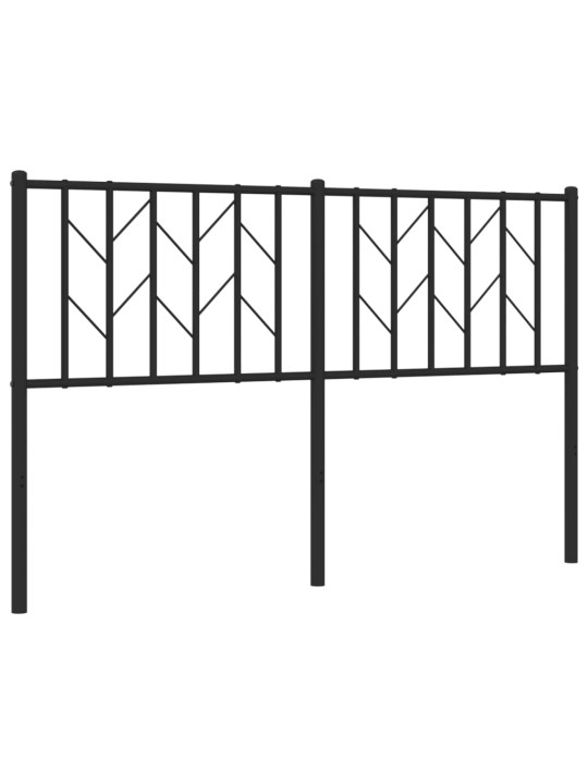 Gultas galvgalis, metāls, melns, 140 cm