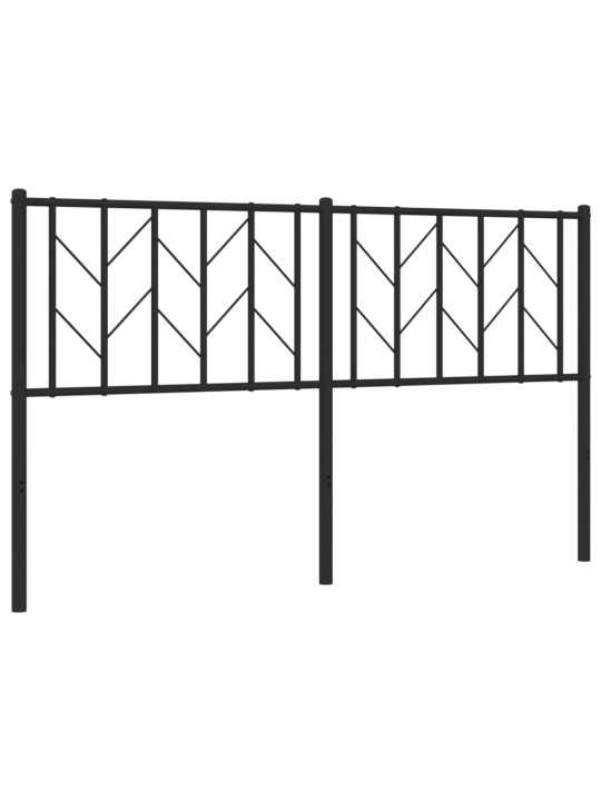 Gultas galvgalis, metāls, melns, 150 cm