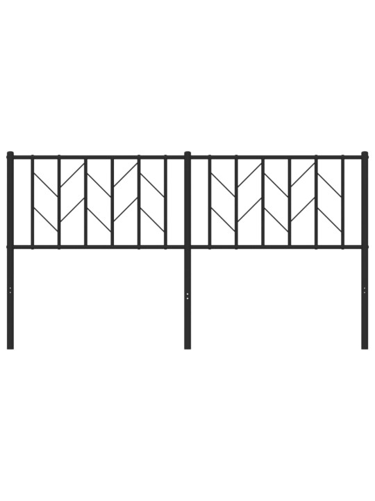 Gultas galvgalis, metāls, melns, 160 cm