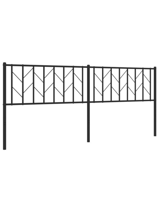 Gultas galvgalis, metāls, melns, 200 cm