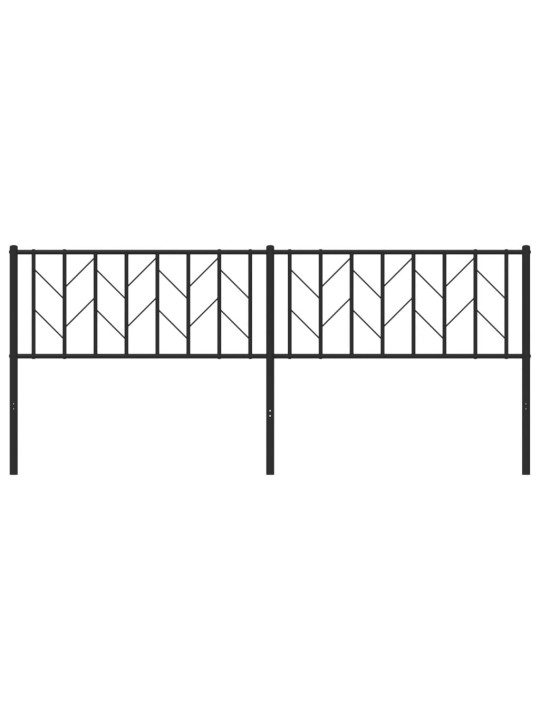 Gultas galvgalis, metāls, melns, 200 cm