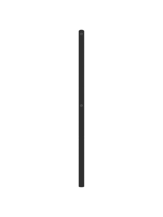 Gultas galvgalis, metāls, melns, 200 cm