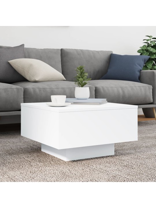Kafijas galdiņš ar led, balts, 55x55x31 cm