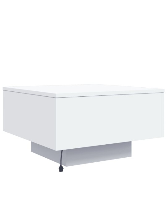 Kafijas galdiņš ar led, balts, 55x55x31 cm