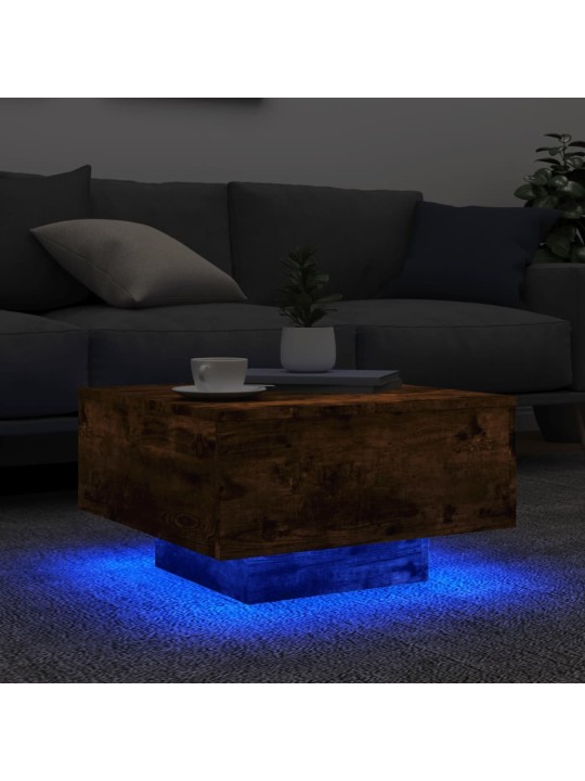 Kafijas galdiņš ar led, ozolkoka, 55x55x31 cm