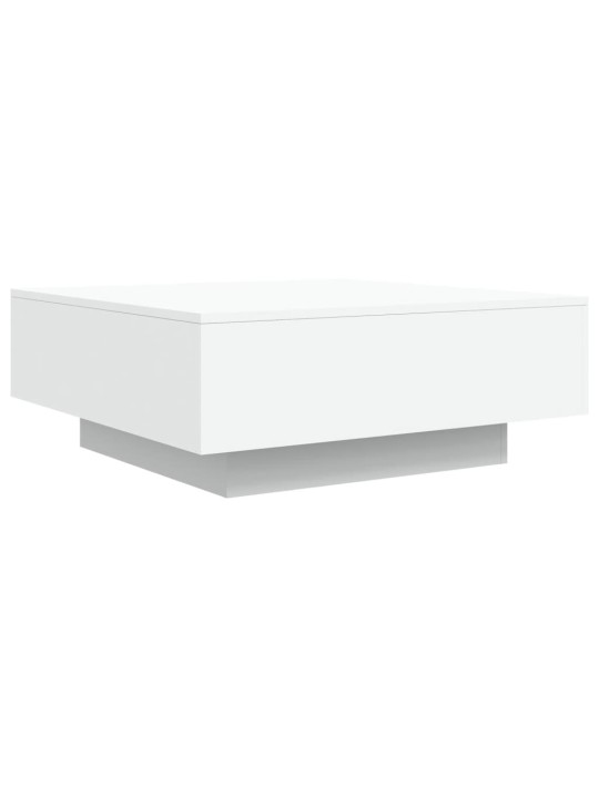 Kafijas galdiņš ar led, balts, 80x80x31 cm