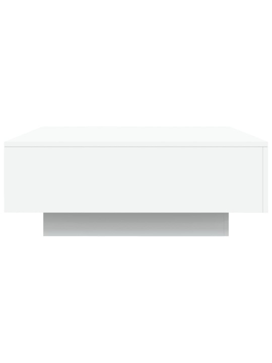 Kafijas galdiņš ar led, balts, 80x80x31 cm