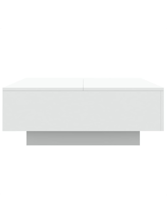 Kafijas galdiņš ar led, balts, 80x80x31 cm