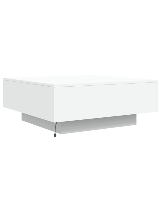 Kafijas galdiņš ar led, balts, 80x80x31 cm