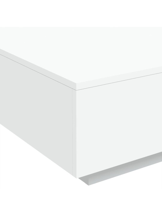 Kafijas galdiņš ar led, balts, 80x80x31 cm