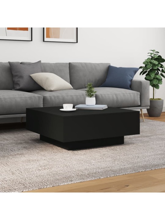 Kafijas galdiņš ar led, melns, 80x80x31 cm