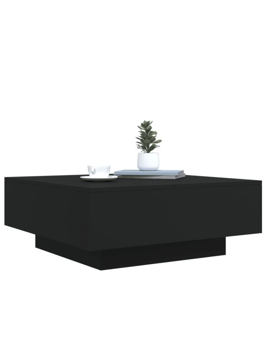 Kafijas galdiņš ar led, melns, 80x80x31 cm