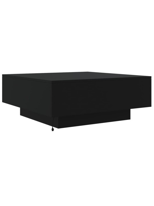 Kafijas galdiņš ar led, melns, 80x80x31 cm