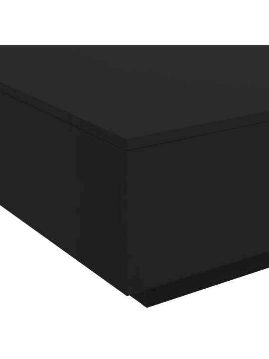 Kafijas galdiņš ar led, melns, 80x80x31 cm