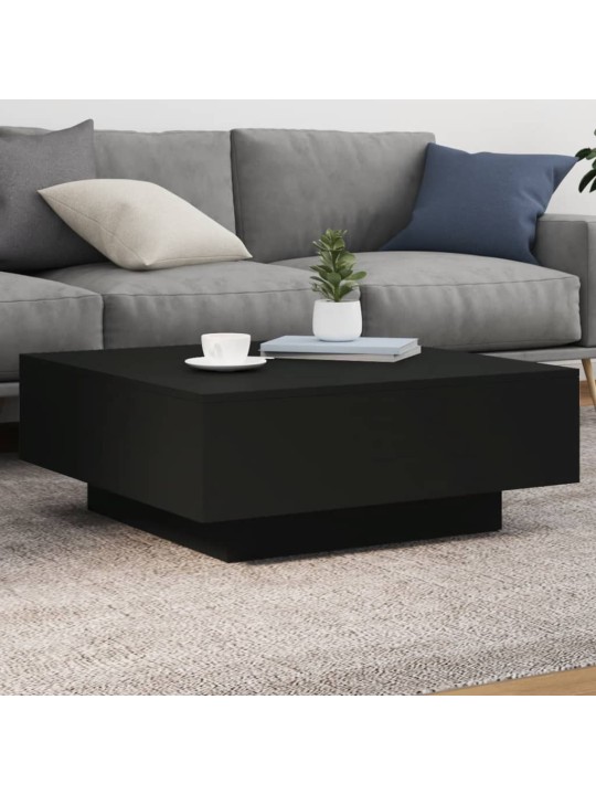 Kafijas galdiņš ar led, melns, 80x80x31 cm