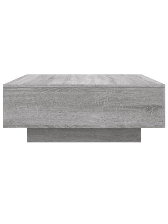 Kafijas galdiņš ar led, pelēka ozolkoka krāsa, 80x80x31 cm