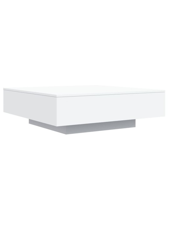 Kafijas galdiņš ar led, balts, 100x100x31 cm