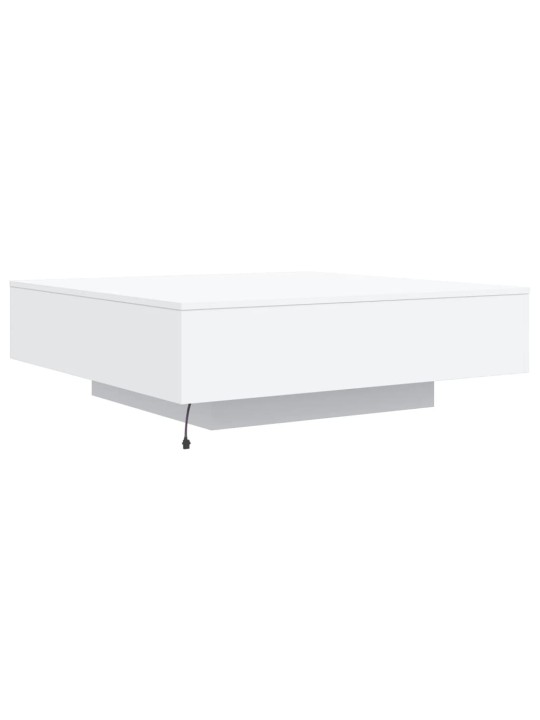 Kafijas galdiņš ar led, balts, 100x100x31 cm
