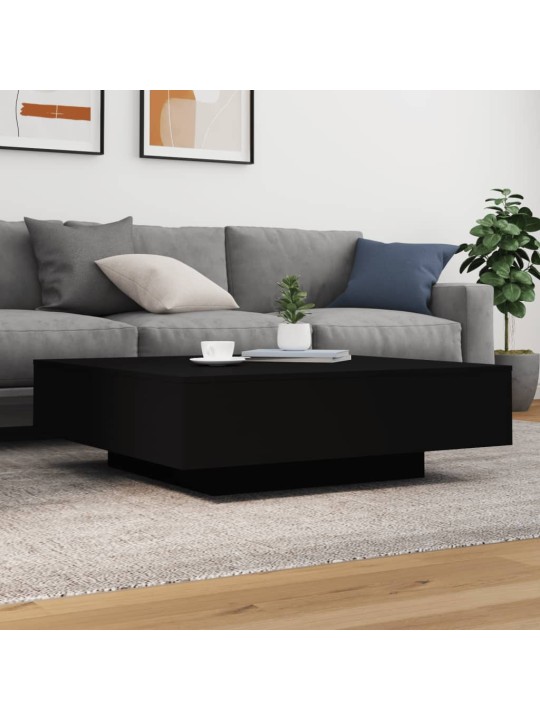 Kafijas galdiņš ar led, melns, 100x100x31 cm