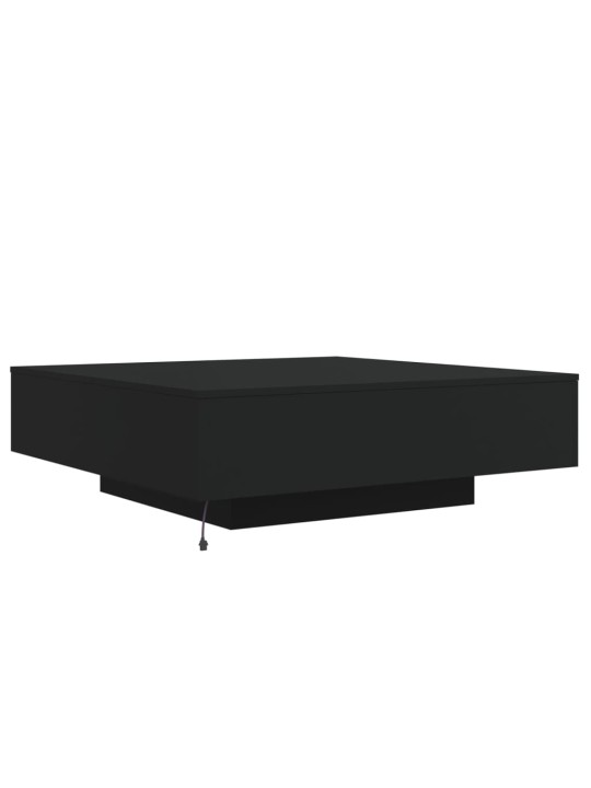 Kafijas galdiņš ar led, melns, 100x100x31 cm