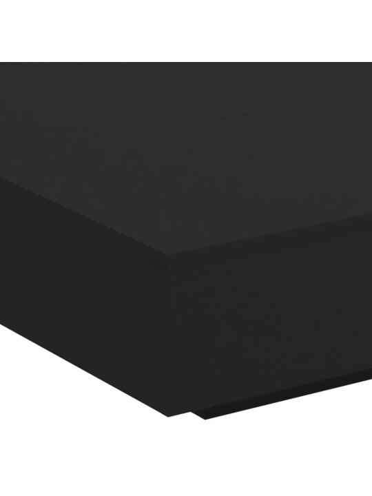 Kafijas galdiņš ar led, melns, 100x100x31 cm