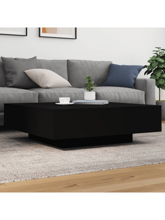 Kafijas galdiņš ar led, melns, 100x100x31 cm