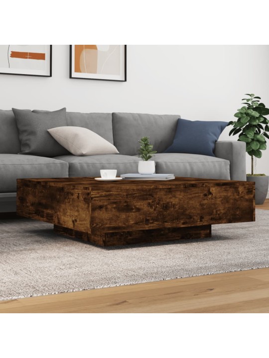 Kafijas galdiņš ar led, ozolkoka, 100x100x31 cm