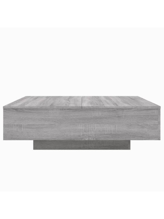 Kafijas galdiņš ar led, pelēka ozolkoka krāsa, 100x100x31 cm
