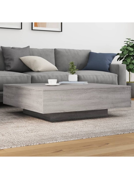 Kafijas galdiņš ar led, pelēka ozolkoka krāsa, 100x100x31 cm