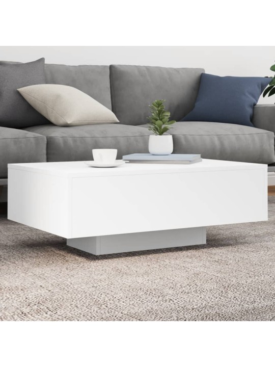 Kafijas galdiņš ar led, balts, 85x55x31 cm