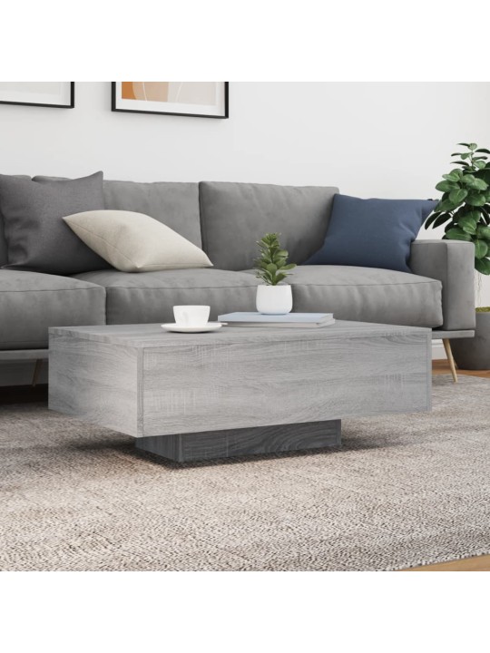 Kafijas galdiņš ar led, pelēka ozolkoka krāsa, 85x55x31 cm